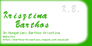 krisztina barthos business card